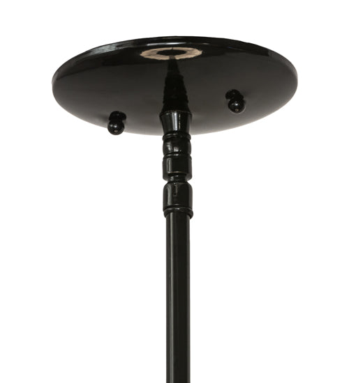 Meyda Lighting Heliocentricity 21" Mirror Black Pendant Light With White Statuario Idalight Shade Glass