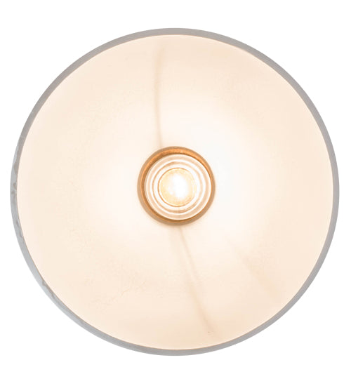 Meyda Lighting Hemisphere 10" Antique Brass Matte Pendant Light With Green & Gold Shade Glass