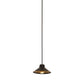 Meyda Lighting Hermosa 18" Solar Black & Gold Matte Pendant Light