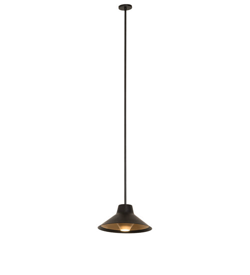 Meyda Lighting Hermosa 18" Solar Black & Gold Matte Pendant Light