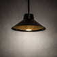 Meyda Lighting Hermosa 18" Solar Black & Gold Matte Pendant Light