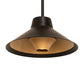 Meyda Lighting Hermosa 18" Solar Black & Gold Matte Pendant Light