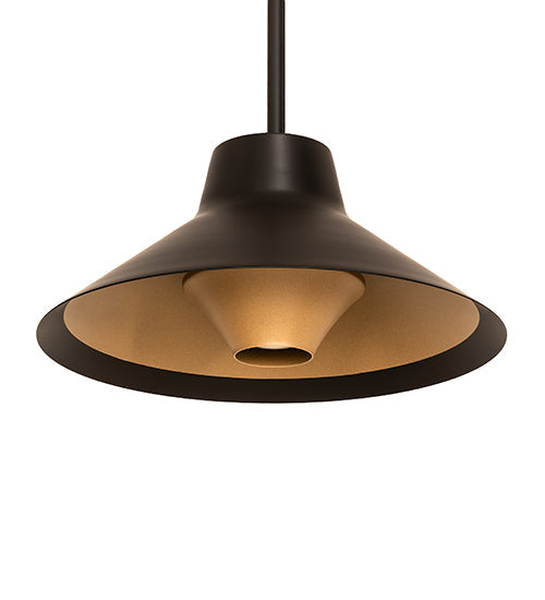 Meyda Lighting Hermosa 18" Solar Black & Gold Matte Pendant Light