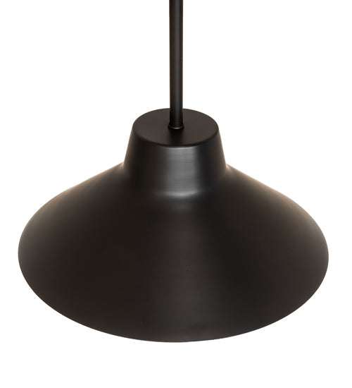 Meyda Lighting Hermosa 18" Solar Black & Gold Matte Pendant Light