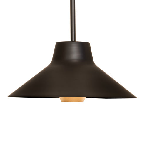 Meyda Lighting Hermosa 18" Solar Black & Gold Matte Pendant Light