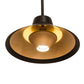 Meyda Lighting Hermosa 18" Solar Black & Gold Matte Pendant Light