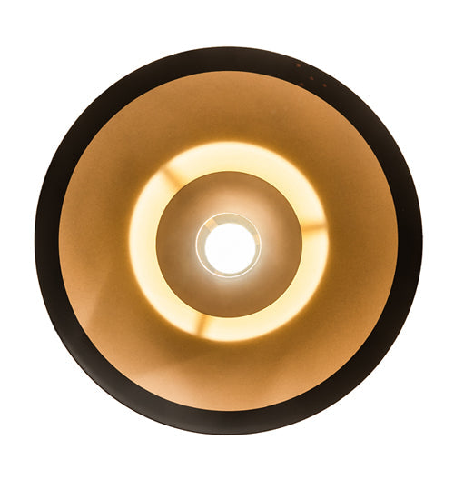 Meyda Lighting Hermosa 18" Solar Black & Gold Matte Pendant Light