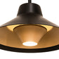 Meyda Lighting Hermosa 18" Solar Black & Gold Matte Pendant Light