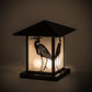 Meyda Lighting Heron 15" Oil Rubbed Bronze Outdoor Pier Mount Light With White Frosted Shade Glass