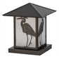 Meyda Lighting Heron 15" Oil Rubbed Bronze Outdoor Pier Mount Light With White Frosted Shade Glass