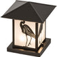 Meyda Lighting Heron 15" Oil Rubbed Bronze Outdoor Pier Mount Light With White Frosted Shade Glass