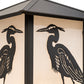 Meyda Lighting Heron 15" Oil Rubbed Bronze Outdoor Pier Mount Light With White Frosted Shade Glass