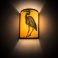 Meyda Lighting Heron 8" Antique Copper Left Wall Sconce With Amber Tawnyrock Idalight Shade Glass