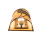 Meyda Lighting Heron 8" Antique Copper Left Wall Sconce With Amber Tawnyrock Idalight Shade Glass