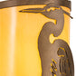 Meyda Lighting Heron 8" Antique Copper Left Wall Sconce With Amber Tawnyrock Idalight Shade Glass