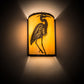 Meyda Lighting Heron 8" Antique Copper Right Wall Sconce With Amber Tawnyrock Idalight Shade Glass