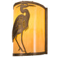 Meyda Lighting Heron 8" Antique Copper Right Wall Sconce With Amber Tawnyrock Idalight Shade Glass