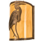 Meyda Lighting Heron 8" Antique Copper Right Wall Sconce With Amber Tawnyrock Idalight Shade Glass