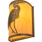 Meyda Lighting Heron 8" Antique Copper Right Wall Sconce With Amber Tawnyrock Idalight Shade Glass