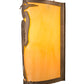 Meyda Lighting Heron 8" Antique Copper Right Wall Sconce With Amber Tawnyrock Idalight Shade Glass
