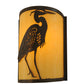 Meyda Lighting Heron 8" Timeless Bronze Right Wall Sconce With Tawnyrock Idalight Shade Glass