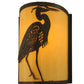 Meyda Lighting Heron 8" Timeless Bronze Right Wall Sconce With Tawnyrock Idalight Shade Glass