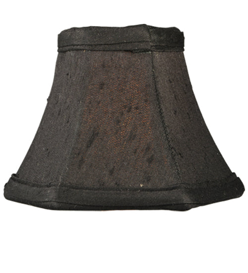 Meyda Lighting Hexagon 6"W x 5"H Black Fabric Shade With Gold Lining