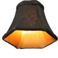 Meyda Lighting Hexagon 6"W x 5"H Black Fabric Shade With Gold Lining