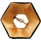 Meyda Lighting Hexagon 6"W x 5"H Black Fabric Shade With Gold Lining