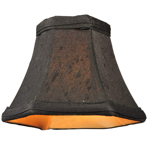 Meyda Lighting Hexagon 6"W x 5"H Black Fabric Shade With Gold Lining