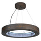 Meyda Lighting Hickory Treasures 25" LED Armoire Hickory Pendant Light With Clear Baguette Shade