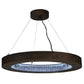 Meyda Lighting Hickory Treasures 32" LED Armoire Hickory Pendant Light With Clear Baguette Shade