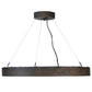 Meyda Lighting Hickory Treasures 32" LED Armoire Hickory Pendant Light With Clear Baguette Shade