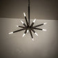 Meyda Lighting Hickory Treasures 38" 12-Light LED Toasted Chestnut Pendant Light With Crystal Idalight Shade