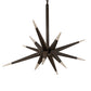 Meyda Lighting Hickory Treasures 38" 12-Light LED Toasted Chestnut Pendant Light With Crystal Idalight Shade