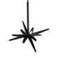 Meyda Lighting Hickory Treasures 38" 12-Light Solar Black Pendant Light With Contrail Mist Idalight Shade
