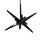 Meyda Lighting Hickory Treasures 38" 12-Light Solar Black Pendant Light With Contrail Mist Idalight Shade