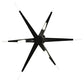 Meyda Lighting Hickory Treasures 38" 12-Light Solar Black Pendant Light With Contrail Mist Idalight Shade