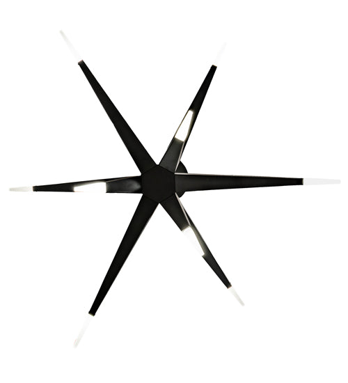 Meyda Lighting Hickory Treasures 38" 12-Light Solar Black Pendant Light With Contrail Mist Idalight Shade