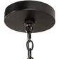 Meyda Lighting Hickory Treasures 38" 12-Light Solar Black Pendant Light With Contrail Mist Idalight Shade