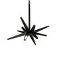 Meyda Lighting Hickory Treasures 38" 12-Light Solar Black Pendant Light With Contrail Mist Idalight Shade