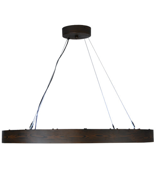 Meyda Lighting Hickory Treasures 40" LED Armoire Hickory Pendant Light With Clear Baguette Shade