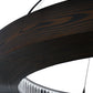 Meyda Lighting Hickory Treasures 40" LED Armoire Hickory Pendant Light With Clear Baguette Shade