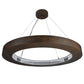 Meyda Lighting Hickory Treasures 40" LED Armoire Hickory Pendant Light With Clear Baguette Shade