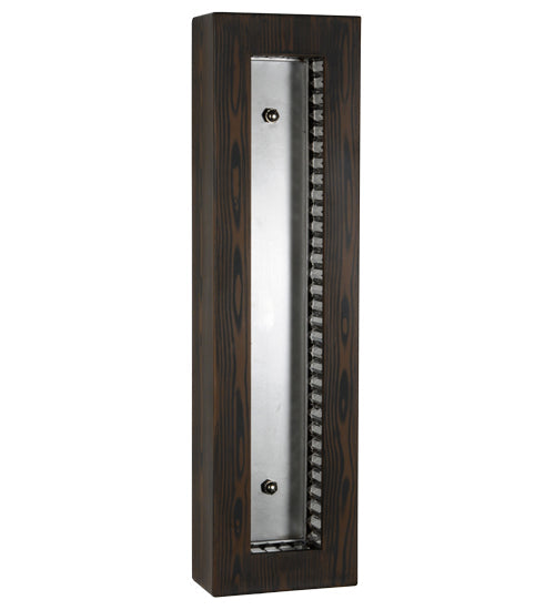 Meyda Lighting Hickory Treasures 8" LED Armoire Hickory Wall Sconce With Crystal Baquettes Shade Glass