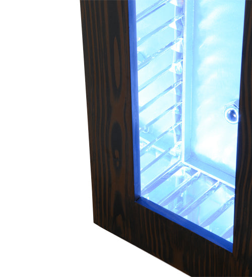 Meyda Lighting Hickory Treasures 8" LED Armoire Hickory Wall Sconce With Crystal Baquettes Shade Glass