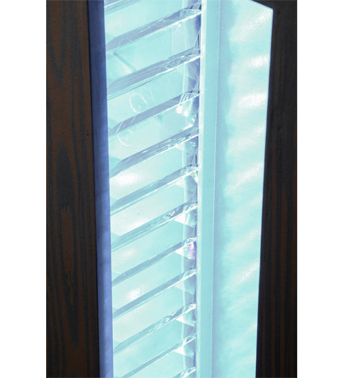 Meyda Lighting Hickory Treasures 8" LED Armoire Hickory Wall Sconce With Crystal Baquettes Shade Glass