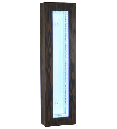 Meyda Lighting Hickory Treasures 8" LED Armoire Hickory Wall Sconce With Crystal Baquettes Shade Glass
