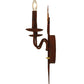 Meyda Lighting High Plains Rider 13" 2-Light Rusty Nail Wall Sconce With Faux Candlelight