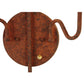 Meyda Lighting High Plains Rider 18" 2-Light Rusty Nail Wall Sconce With White Natural Linen Shade